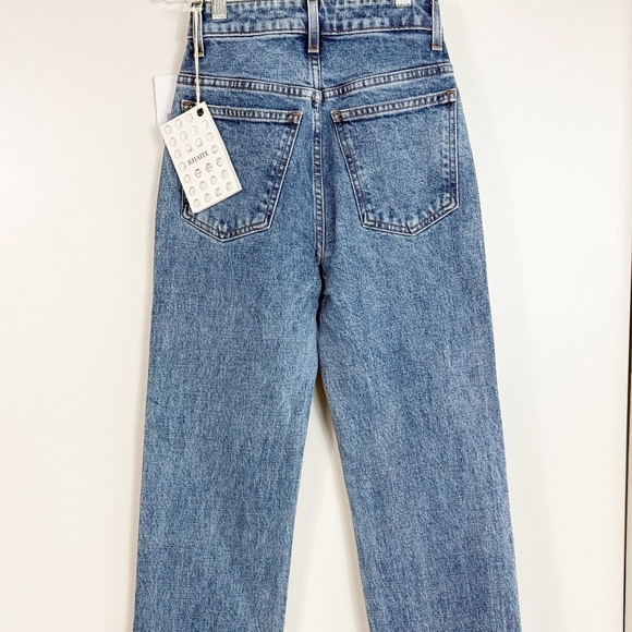 Khaite Abigail High Rise Straight Leg Jeans - Lakeland Stretch - Picture 8 of 13